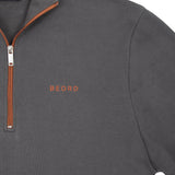 Half-Zip Sweatshirt Koyu Gri 0001
