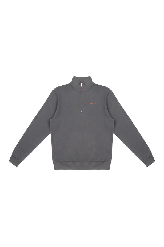 Half-Zip Sweatshirt Koyu Gri 0001