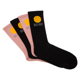 Firenze Siyah-Pembe 4'lü Çorap