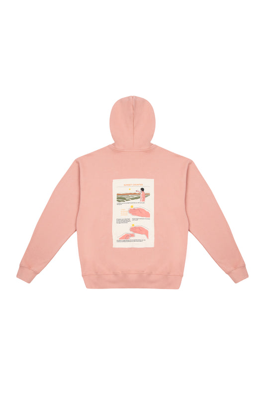 Sunset Counter Hoodie Pembe